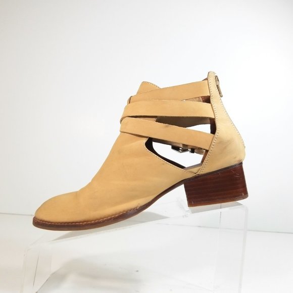 Jeffrey Campbell Everly Women Tan Buckle Booties 8 - Picture 2 of 13